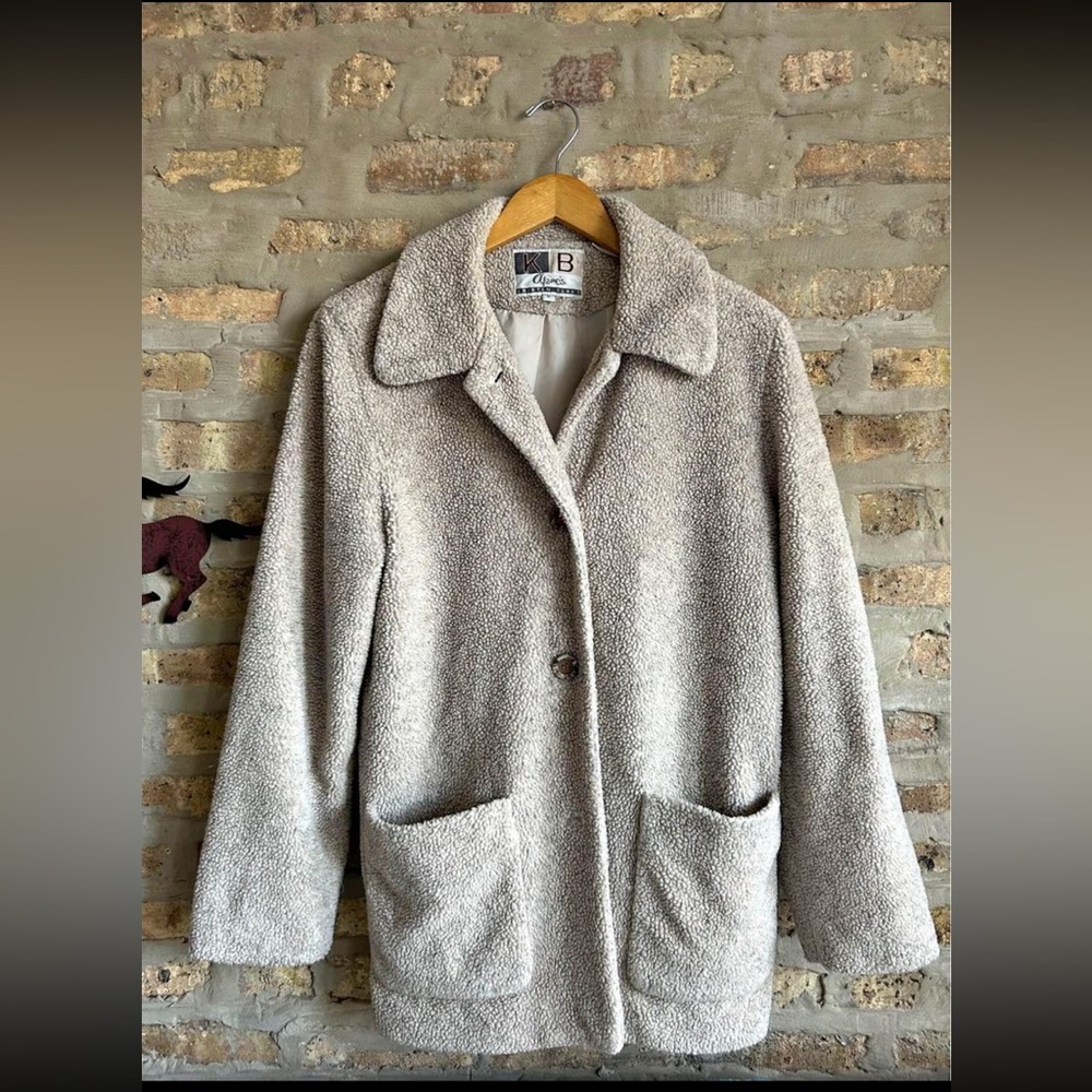 Vintage teddy coat jacket